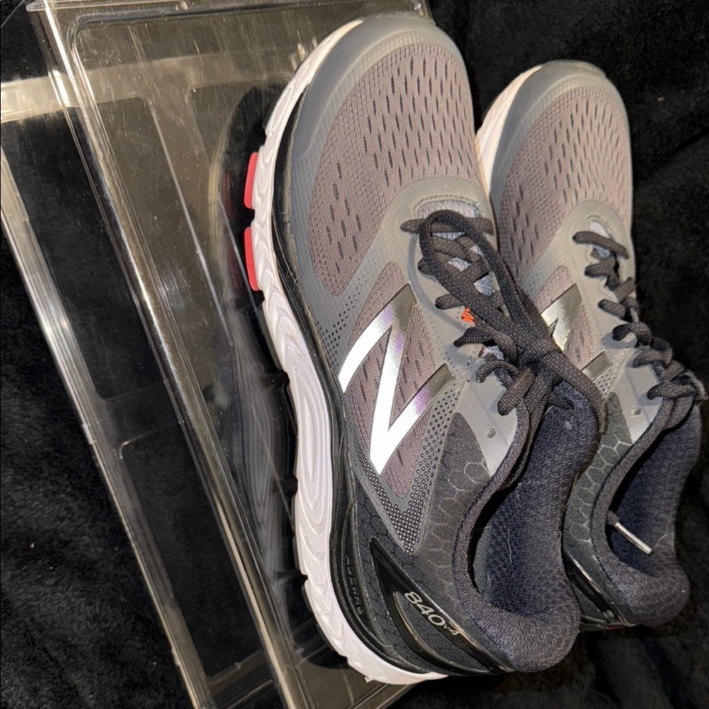New Balance Charcoal and Black Athletic Sneakers - Picture 11 of 11